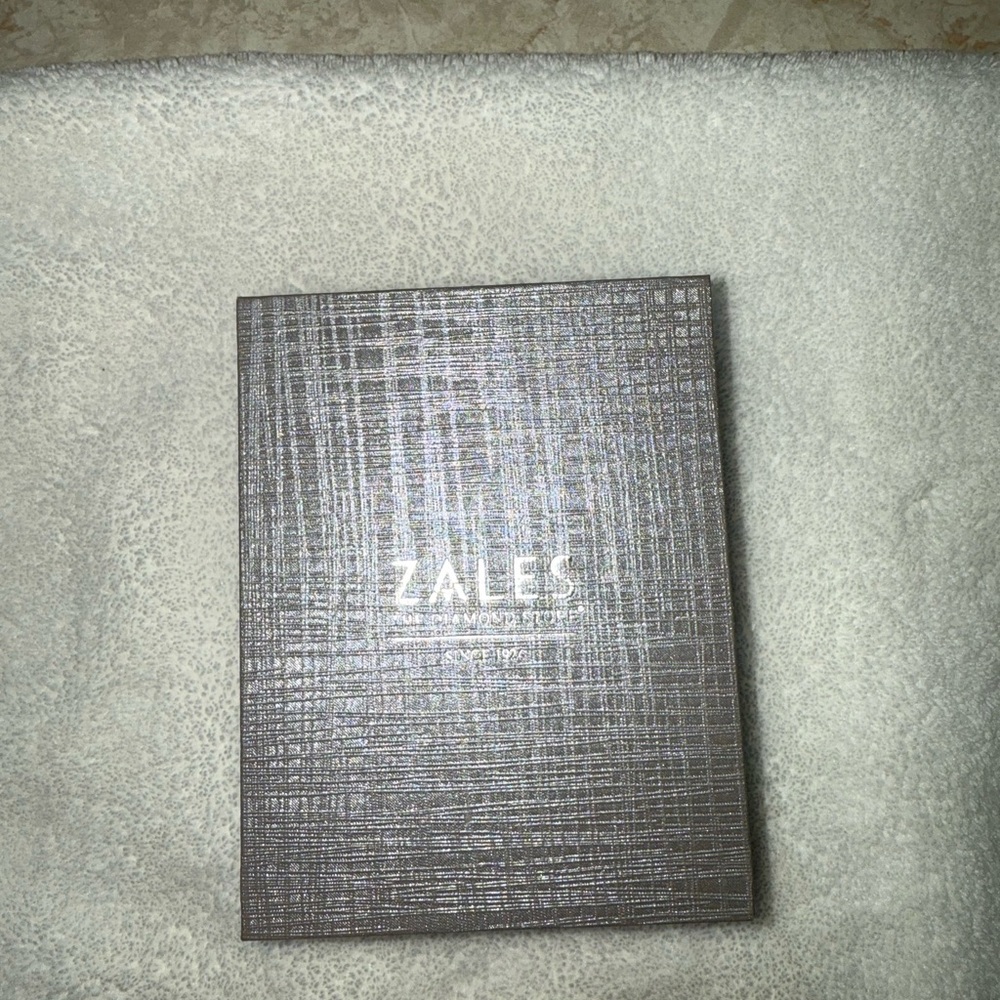 Zales Silver Earrings with Clear Stones